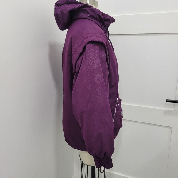 Vintage Skitique Ski Snow Jacket Deep Plum Purple Size M - Picture 2 of 14
